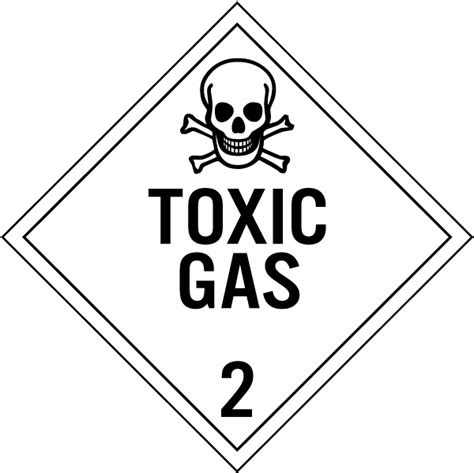 Toxic Gas Class 2 Placard K5650 By