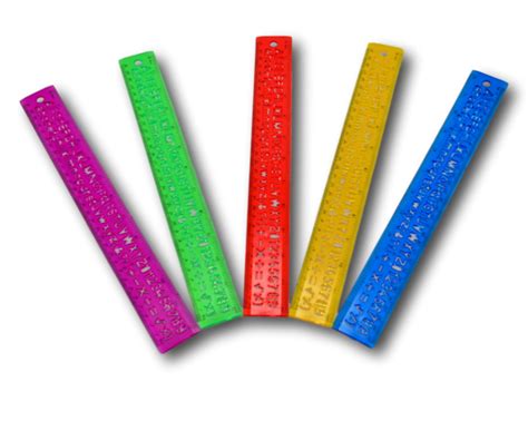 Rulers Flexible 12 Inch Kids Classroom Shatterproof Colors Bulk