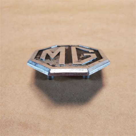 Mg Mgb Mg Midget Black Chrome Bumper Metal Badge Emblem Cha344 Jf6236
