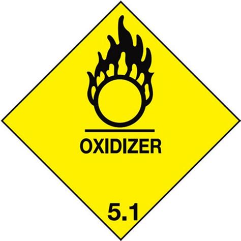 Oxidizer Hazard Labels