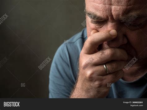 Sad Unhappy Adult Man Image And Photo Free Trial Bigstock
