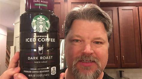Starbucks Unsweetened Dark Roast Iced Coffee Food Review Youtube