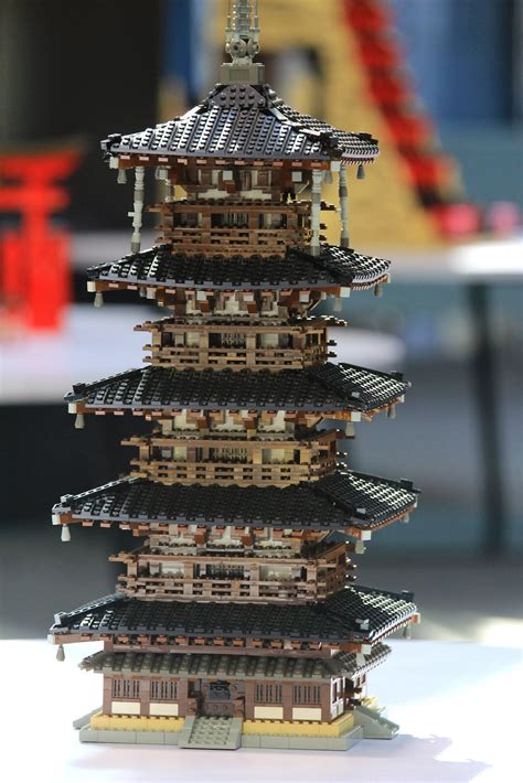 Wooden Five Story Pagoda Of Hōryū Ji In Japan Lego