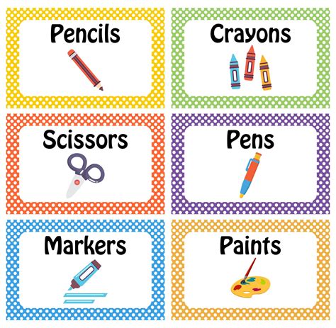 Free Printable Classroom Labels With Pictures Printable Templates By Nora