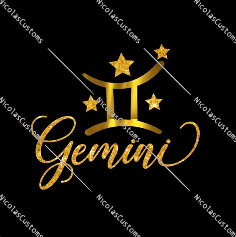 Gemini Star Sign Zodiac Svg Png Cut File Etsy