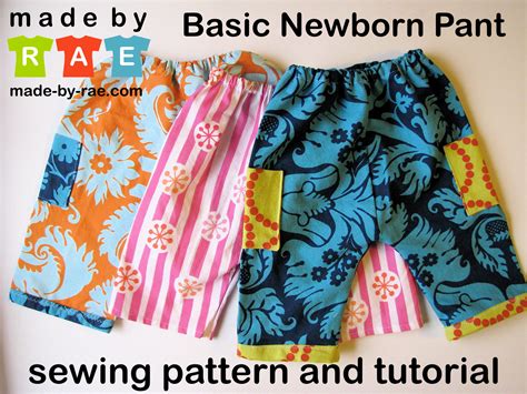 Free Raes Basic Newborn Pant Sewing Pattern Made By Rae