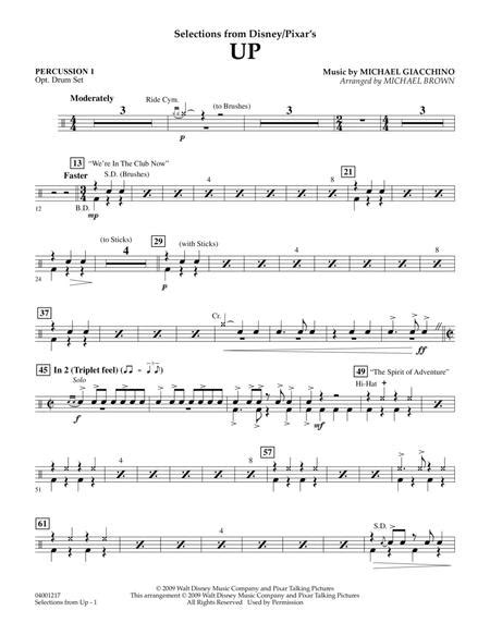 Selections From Up Percussion 1 By Michael Giacchino Digital Sheet