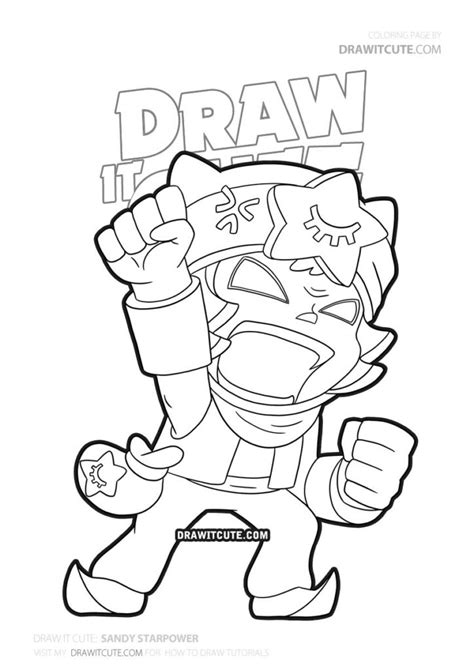 Sandy Brawl Stars Coloring Page Color For Fun Star Coloring Pages
