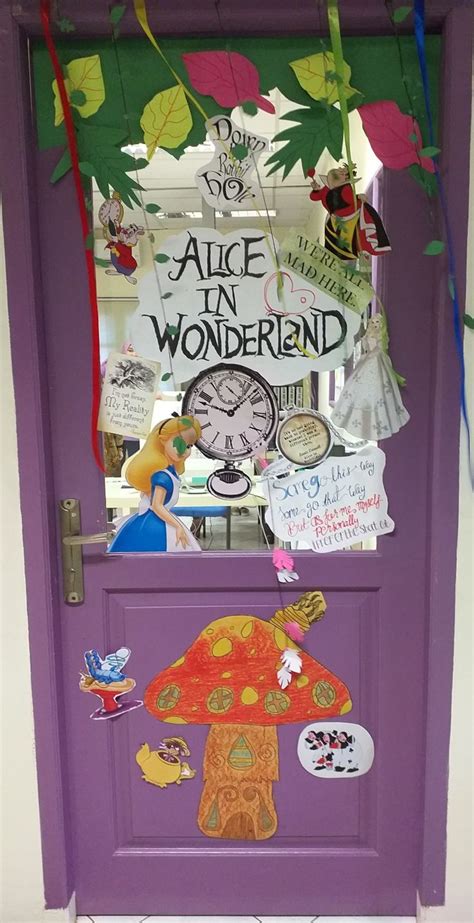 Alice In Wonderland Door Decoration Class Display Bookweek