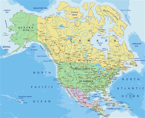 Map Of North America Showing Countries Get Latest Map Update