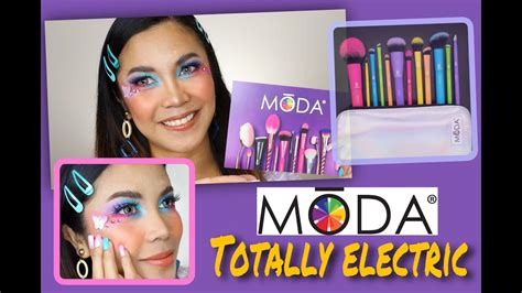 Unboxing And Full Face Makeup Tutorial With Moda Totally Electric Youtube