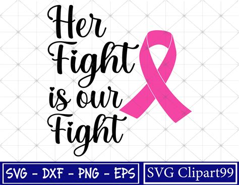 Her Fight Is Our Fight Svg Cancer Svg Survivor Svg Colon Etsy Canada