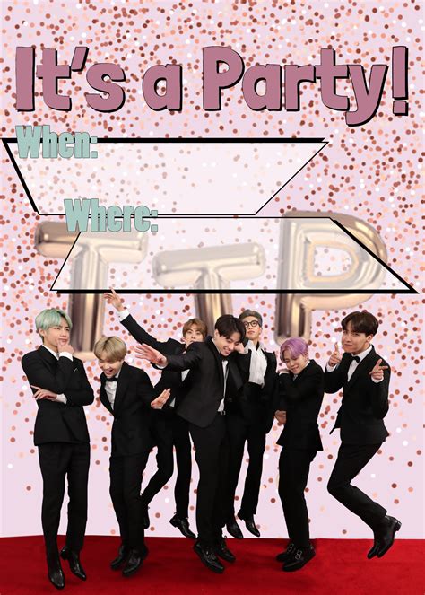 Bts Birthday Card Printable Free Printable Templates