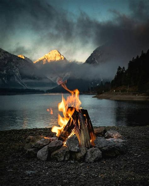Late Evening Campfires By The Lake Tag Your Campfire Buddy Now