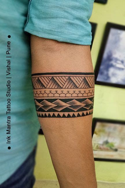 Polynesian Forearm Band Tattoo Done By Vishal Ink Mantra Tattoo