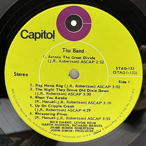 The Band The Band Lp Capitol Waxpend Records