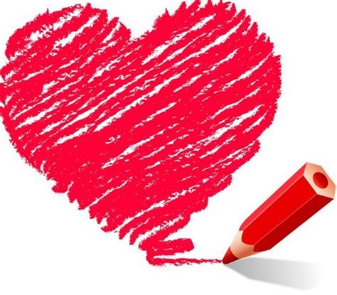 Free Crayon Drawing Love Heart Vector Titanui