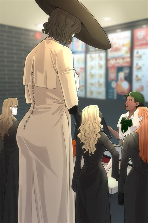Lady Dimitrescu And Her Daughters Getting Some Mcdonalds By Annasassiart Rnorules
