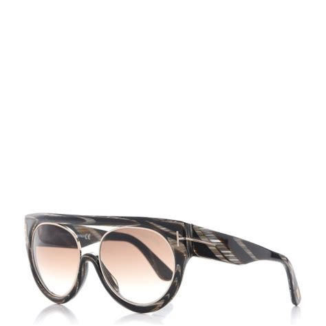 Tom Ford Alana Aviator Round Sunglasses Tf360 Black 268318 Fashionphile