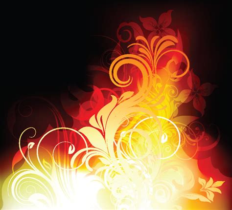 Set Of Abstract Fire Vector Background Vectors Graphic Art Designs In