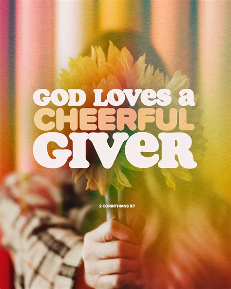 "God loves a cheerful giver." - 2 Corinthians 9:7 - Sunday Social