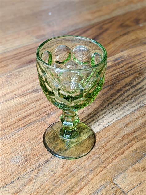 green fostoria depression glass moonstone goblet 3 5 etsy