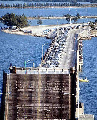Rickenbacker Causeway Drawbridge Old Florida Miami Florida Key Biscayne
