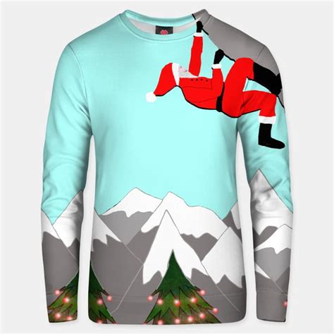 Santa Goes Bouldering Christmas Sweatshirt Custom Sweaters Christmas