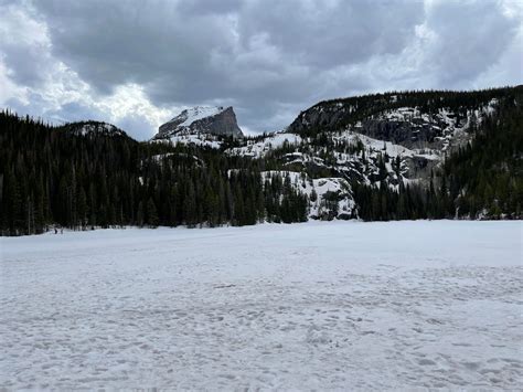 Bear Lake Frozen 🥶 May 1st 2021 Rocky Mountain National Park Co R
