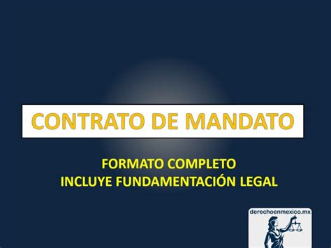 contrato de mandato derechoenmexico mx