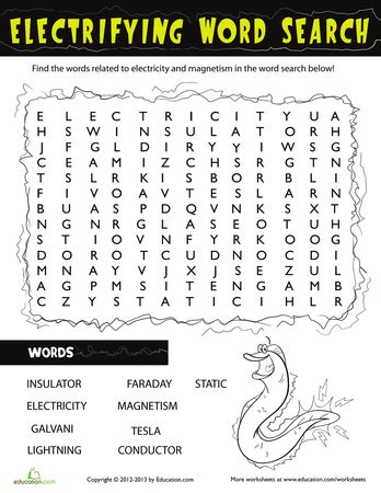 Weather worksheets and weather quizzes. Electricity & Magnetism For Kids | Worksheets for kids, Science worksheets, Fourth grade science