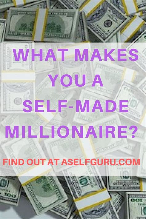 Money With The Words What Makes You A Self Made Millionaire