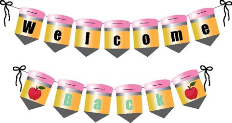 Welcome Back Pencil Banner Etsy