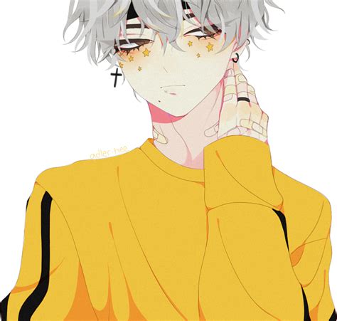 Aesthetic Yellow Anime Boy Pfp