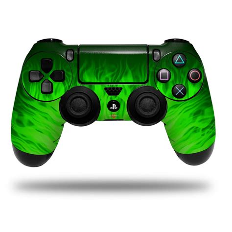 Skin Wrap For Sony Ps4 Dualshock Controller Fire Green Controller Not