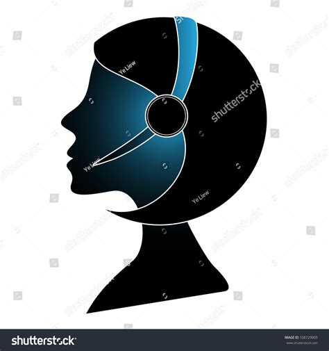 Call Center Assistant Silhouette Headset Stock Vector Royalty Free