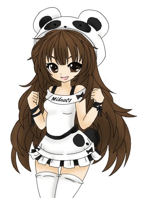 Panda Girl Lineart Colored By Rampaig3 On Deviantart