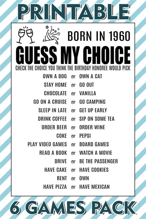 You can also ask them to draw a cake or other birthday related item while blindfolded. 60th Birthday Games, Party Trivia Games, Birthday Party ...