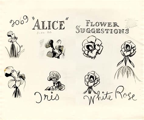 Vintage Disney Alice In Wonderland Animation Model Sheet 350 8022