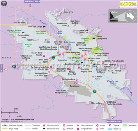 Boise Map Map Of Boise Capital Of Idaho Boise Map Boise Idaho