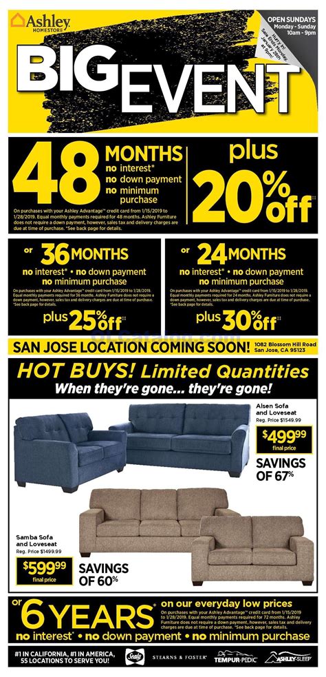 Ashley furniture is a furniture retailer with stores in the united states as well as canada and asia. Ashley Furniture Circular July 23 - 29, 2019