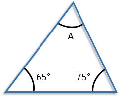 Such a triangle can be solved by using angles of a triangle to find the other angle, and the law of sines to find each of the other two sides. Finding a Missing Angle in a Triangle (Key Stage 2)