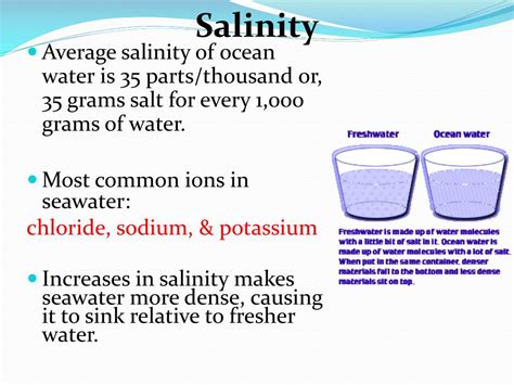 Ppt Ocean Water And Its Physical Properties Pressure Salinity