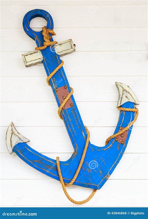 Old Wooden Anchor On Wood Wall Background Stock Photo Image Of Marine