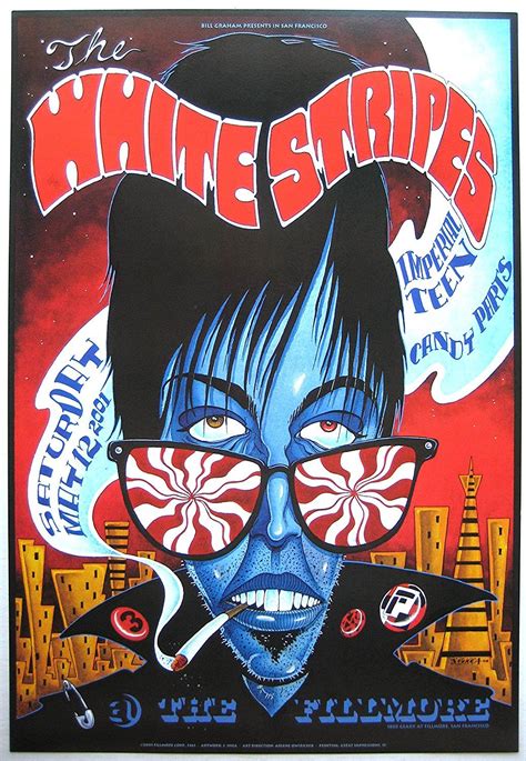 The White Stripes Original 2001 Fillmore Concert Poster By J Shea