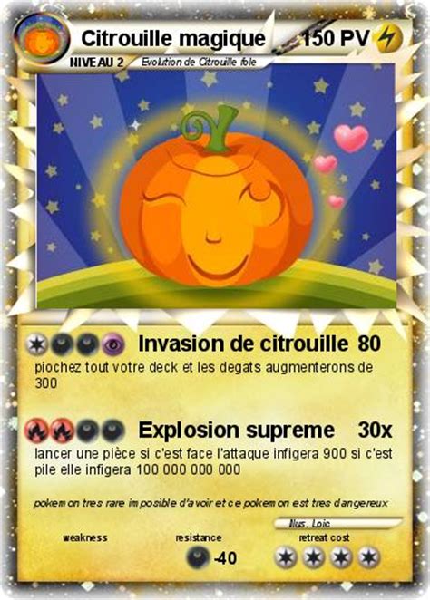 Pokémon Citrouille Magique Invasion De Citrouille Ma Carte Pokémon