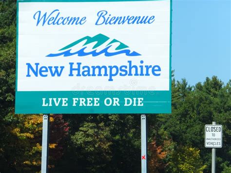 Welcome New Hampshire Stock Image Image Of Roadsign 45047565