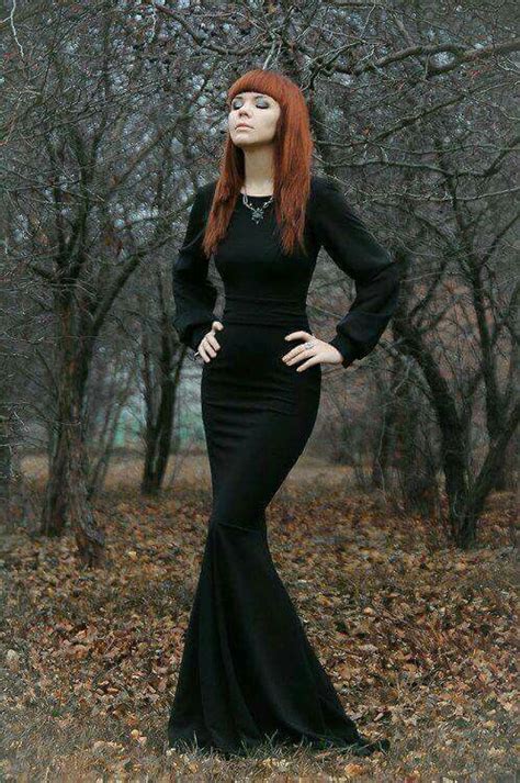 Pin By Sheri Lynn On Creepy Girls ‍♀️ Simple Long Black Dress Fashion Long Black Dress