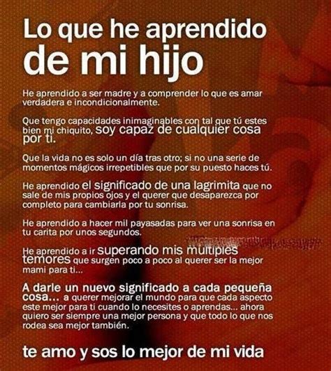 Imágenes Con Frases De Te Amo Hijo Con Mensajes De Reflexión Frases