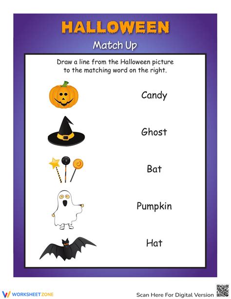 Halloween Matching Worksheet